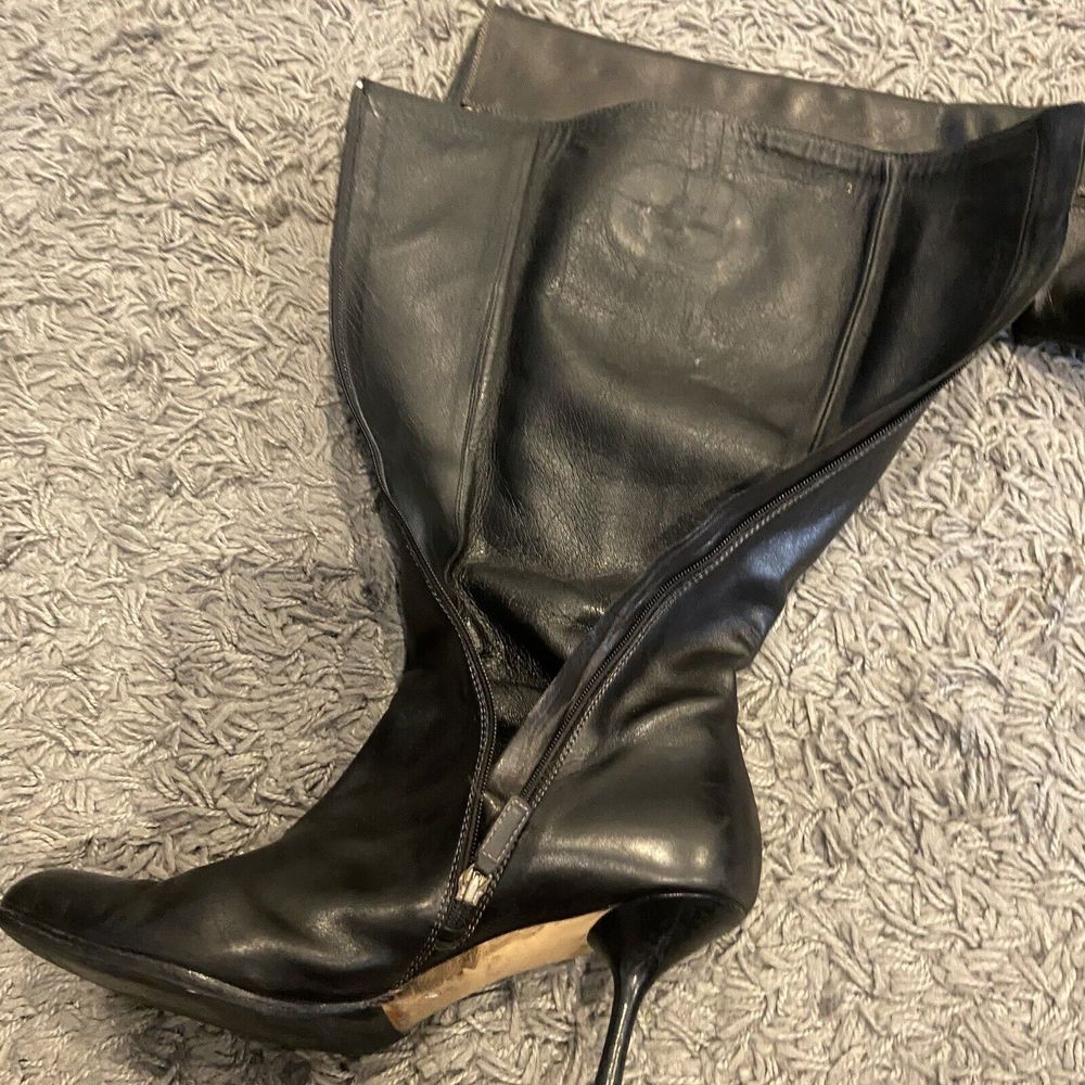 GUCCI Interlocking G Logo Leather Tall Boots Size 9.5 B - Picture 12 of 16